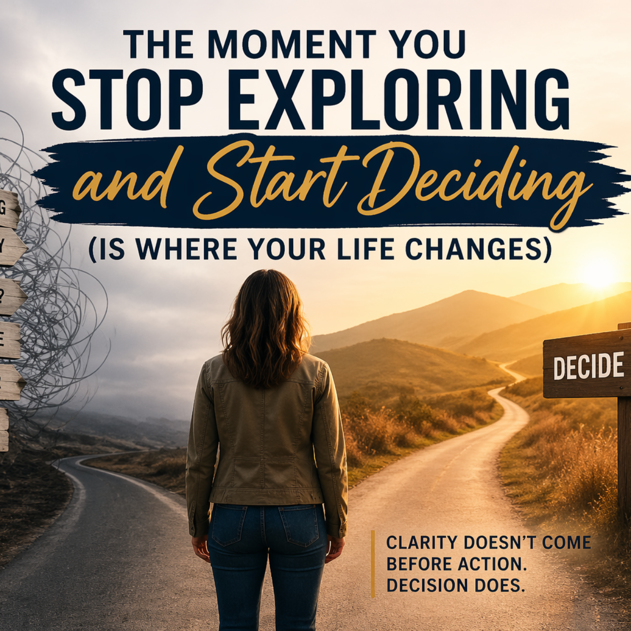The Moment You Stop Exploring and Start Deciding (Is Where Your Life Changes)