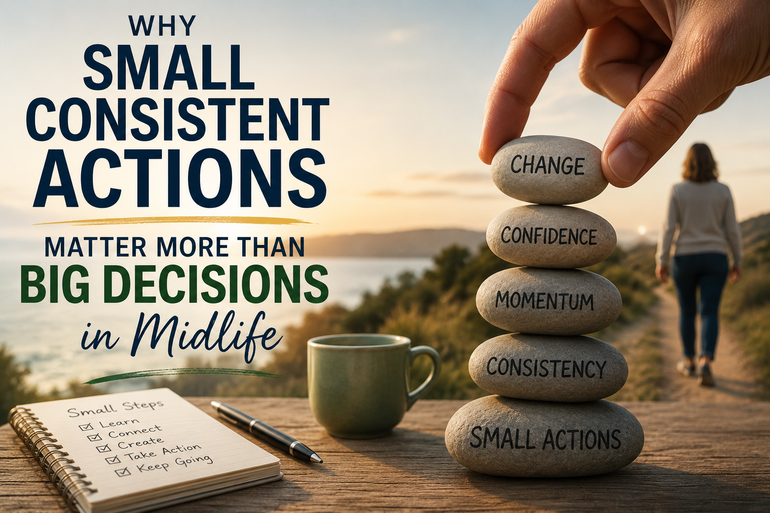 You are currently viewing Why Small Consistent Actions Matter More Than Big Decisions in Midlife