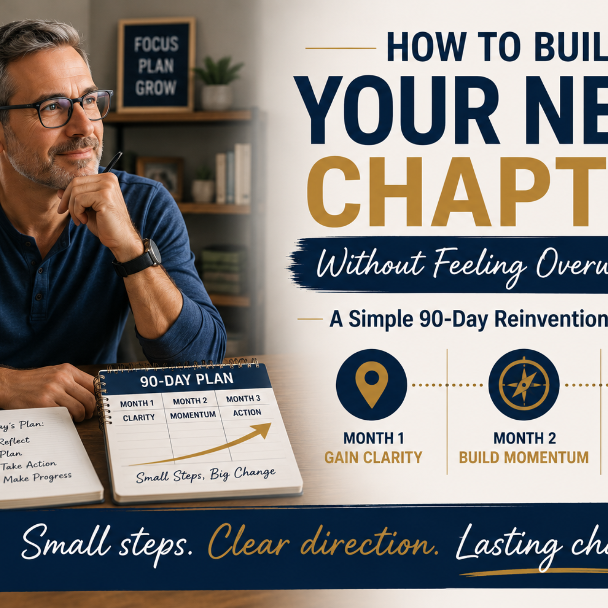 How to Build Your Next Chapter Without Feeling Overwhelmed: A Simple 90-Day Reinvention Roadmap